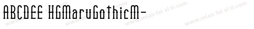 ABCDEE HGMaruGothicM字体转换